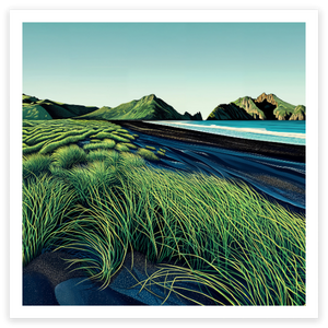 art print of Whatipu Auckland West Coast, New Zealand