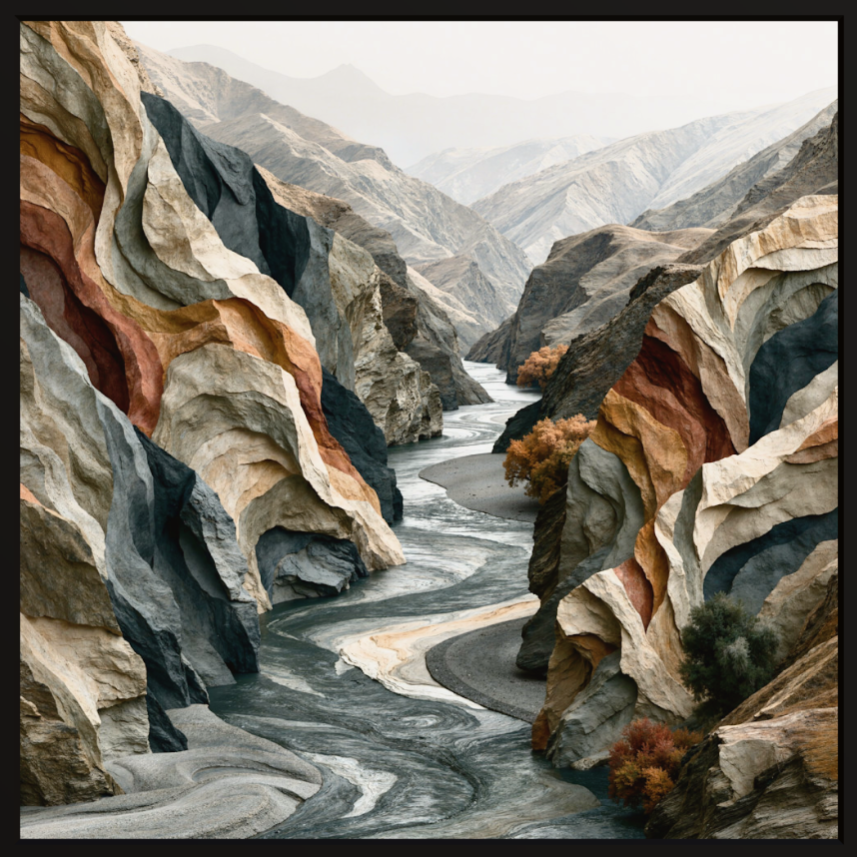 Central Otago River Gorge (Canvas)