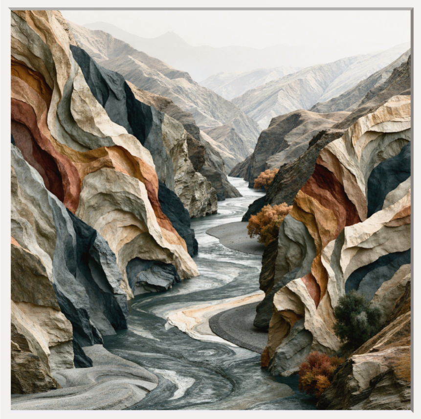 Central Otago River Gorge (Canvas)