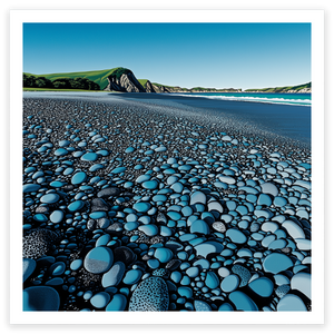 art print of gemstone beach south island new zealand