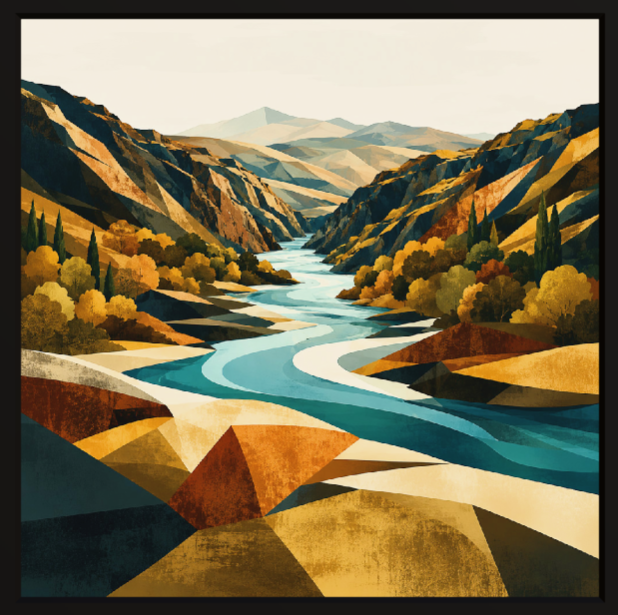 Inspired by Kawarau River (Canvas)