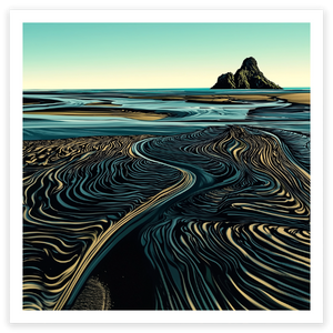 art print of Karekare Beach, Auckland, New Zealand