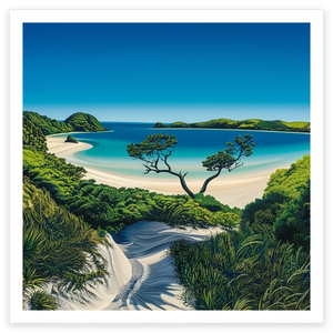 art print of matapouri bay, northland new zealand