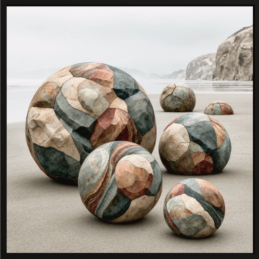 Moeraki Boulders (Rocky) (Canvas)