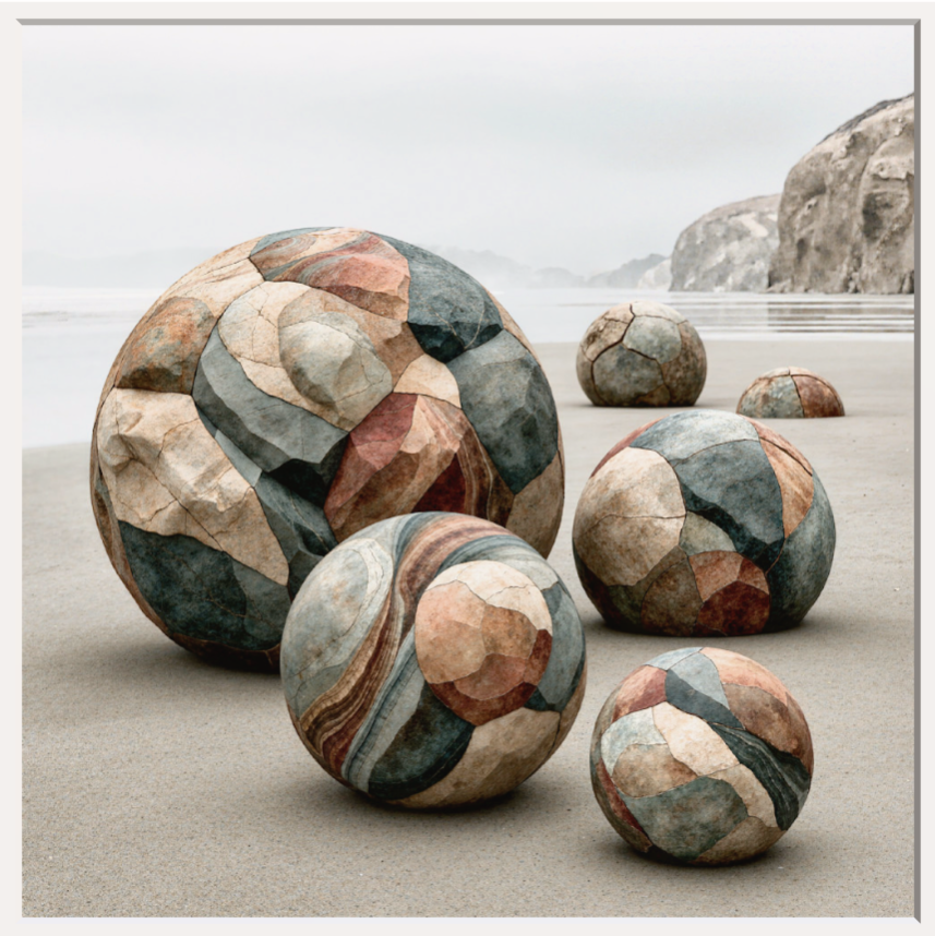 Moeraki Boulders (Rocky) (Canvas)