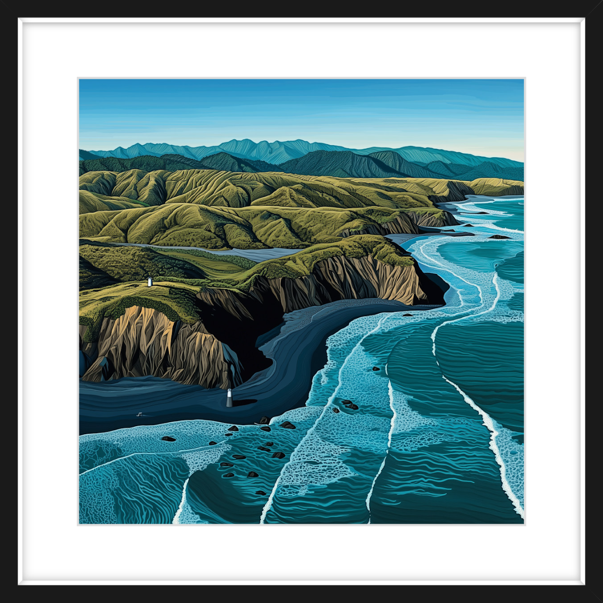 Above Pencarrow Head