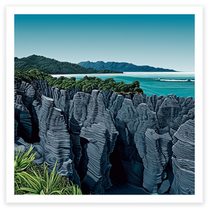 art print of punakaiki south island new zealand
