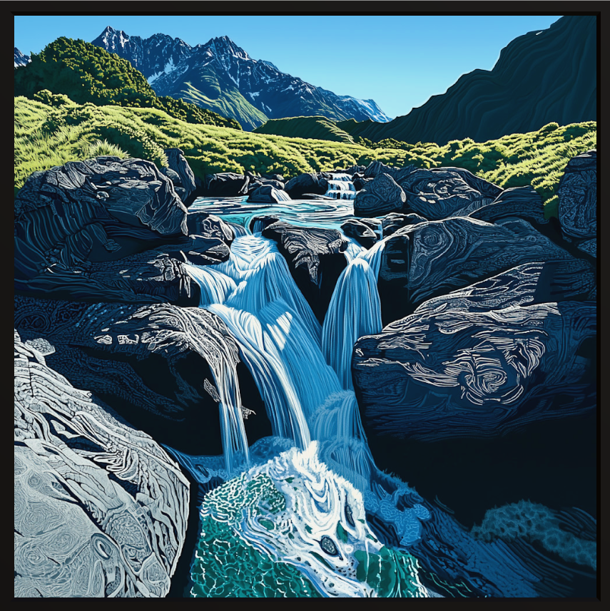 Routeburn Falls (Canvas)