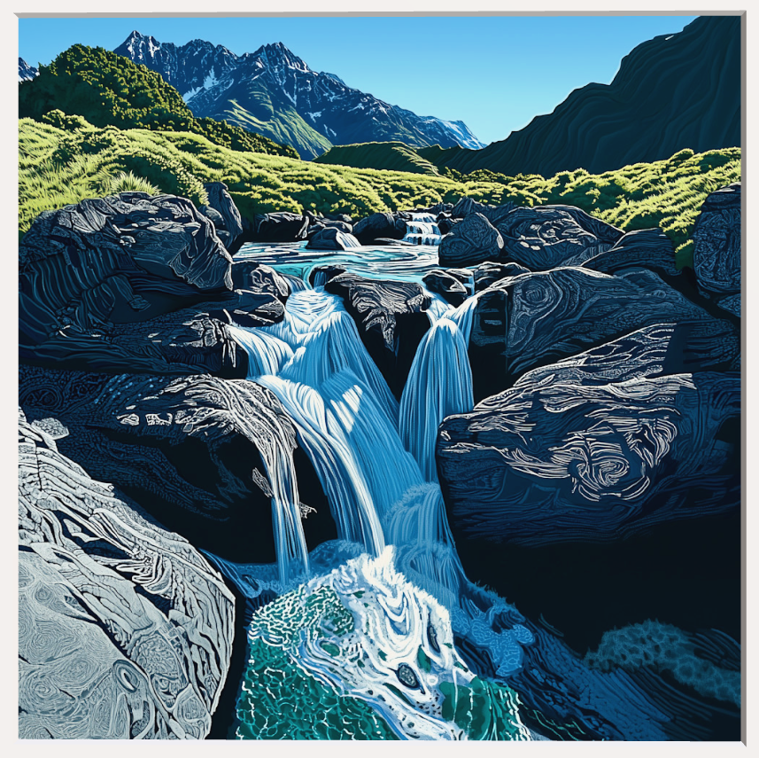 Routeburn Falls (Canvas)