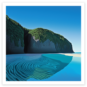 art print of cathedral caves waipati caitlins new zealand