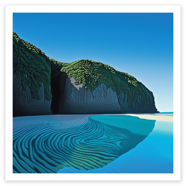 art print of cathedral caves waipati caitlins new zealand