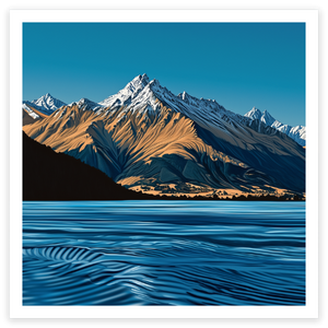 art print of walter peak queenstown south island new zealand