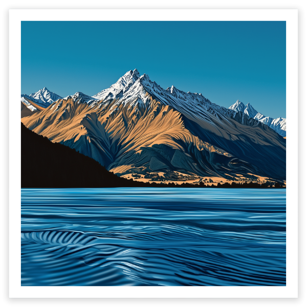 art print of walter peak queenstown south island new zealand