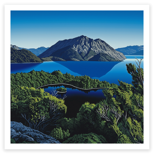 art print of wanaka hidden lake new zealand