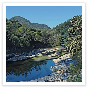 art print of cox's river, blue mountains, australia