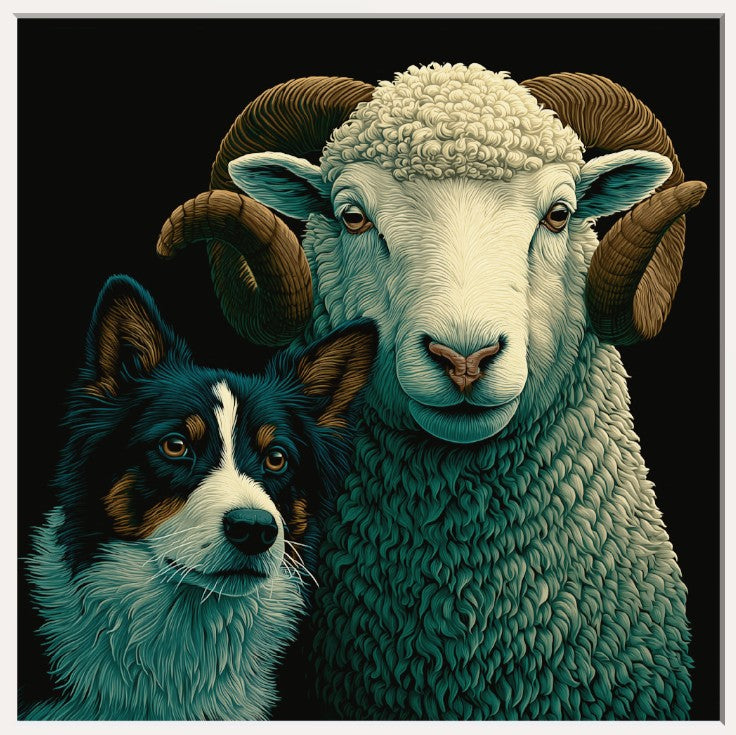 Ram and Dog (Canvas)